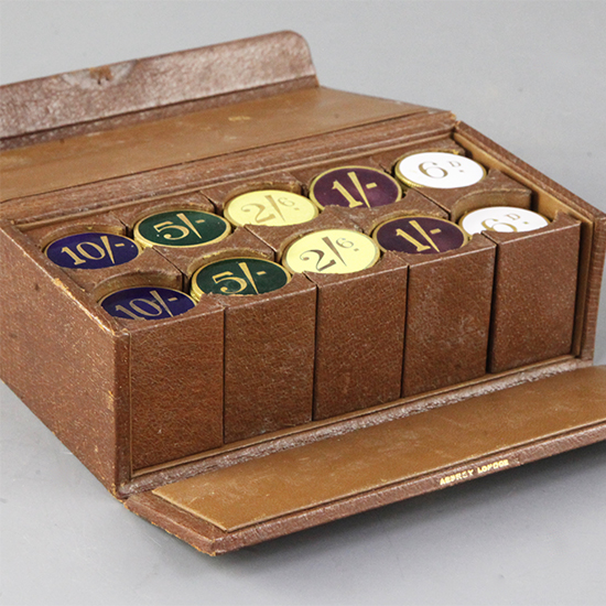 An Asprey case containing Asprey card chips